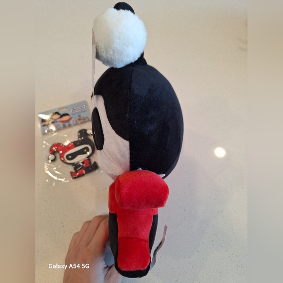 DC Harley Quinn Plush and Magnet, NWT, Black and Red 10 inches - Picture 6 of 6